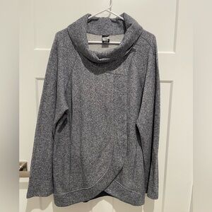 Jockey Heathered Gray Women's Cowl Neck Sweater